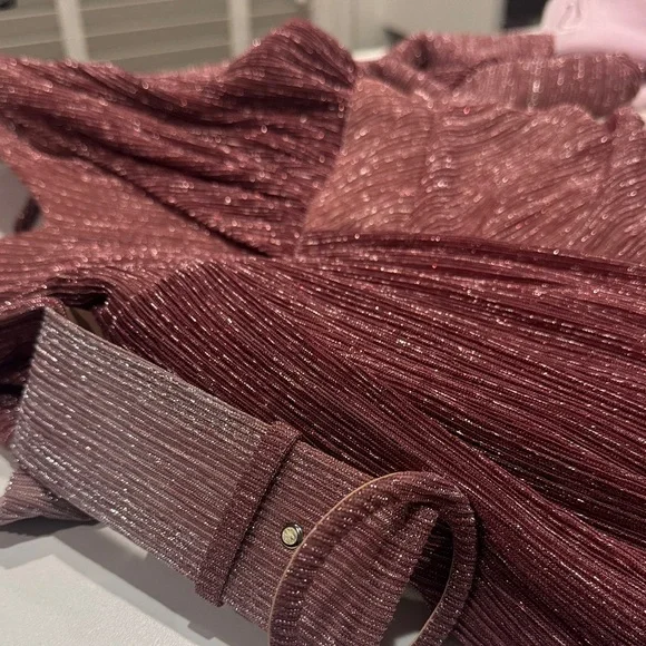 PatBO Asymmetrical Dress in Shimmering Mauve - Picture 9 of 9